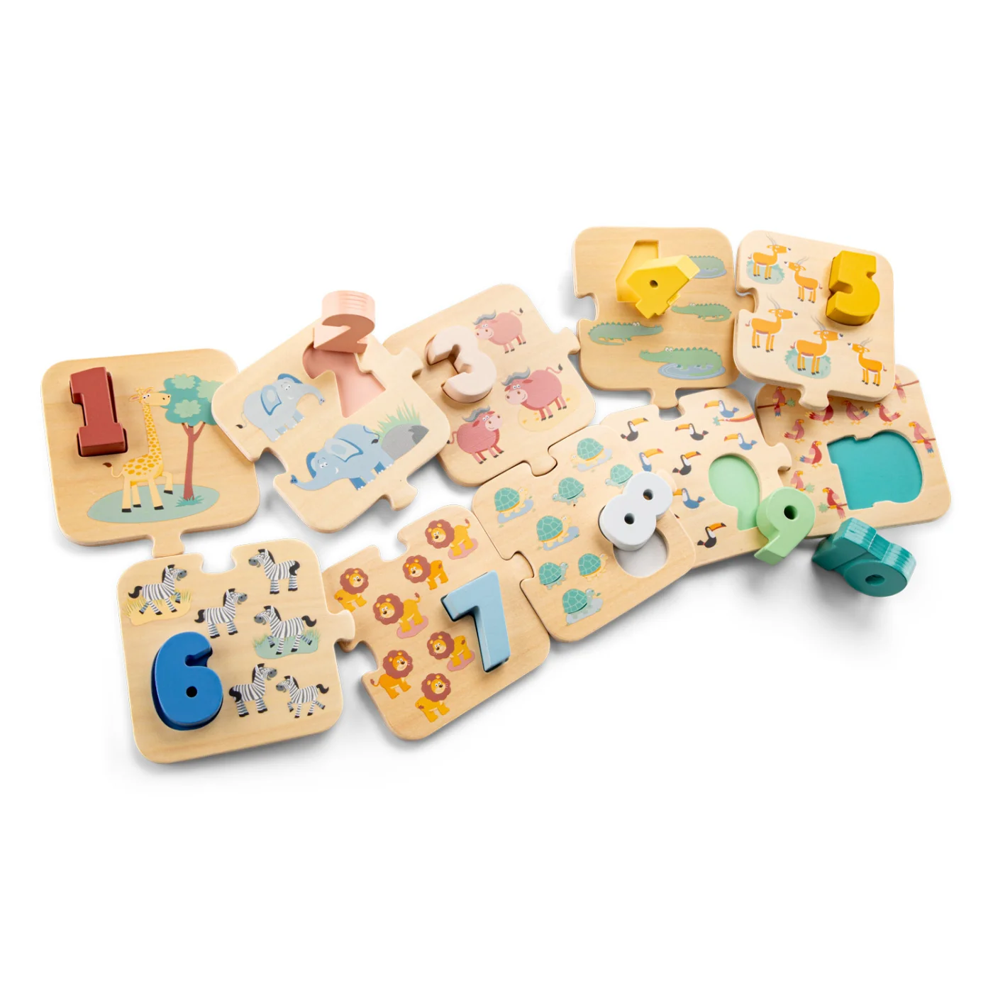Puzzle - Učíme sa číslice - safari