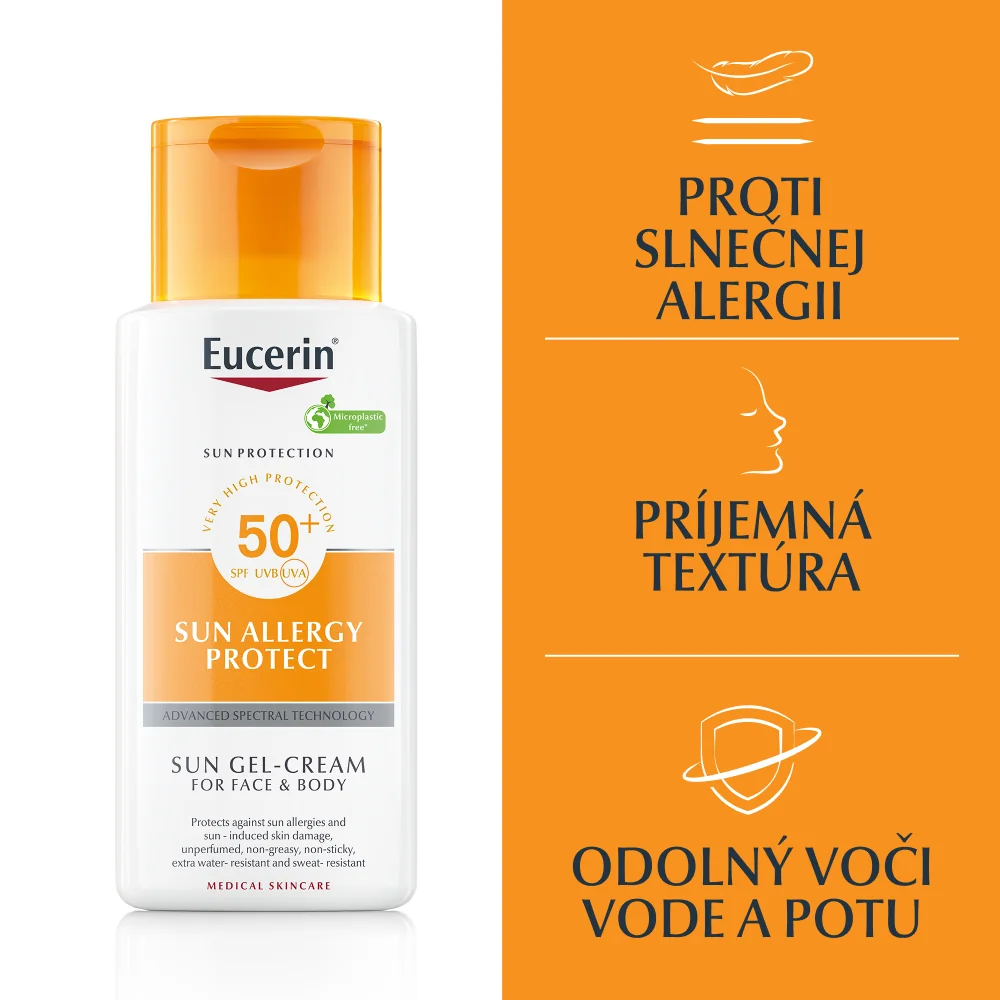 Eucerin SUN Ochranný krémový gél proti slnečnej alergii ALLERGY PROTECT SPF 50+ 1×150 ml, krémový gél