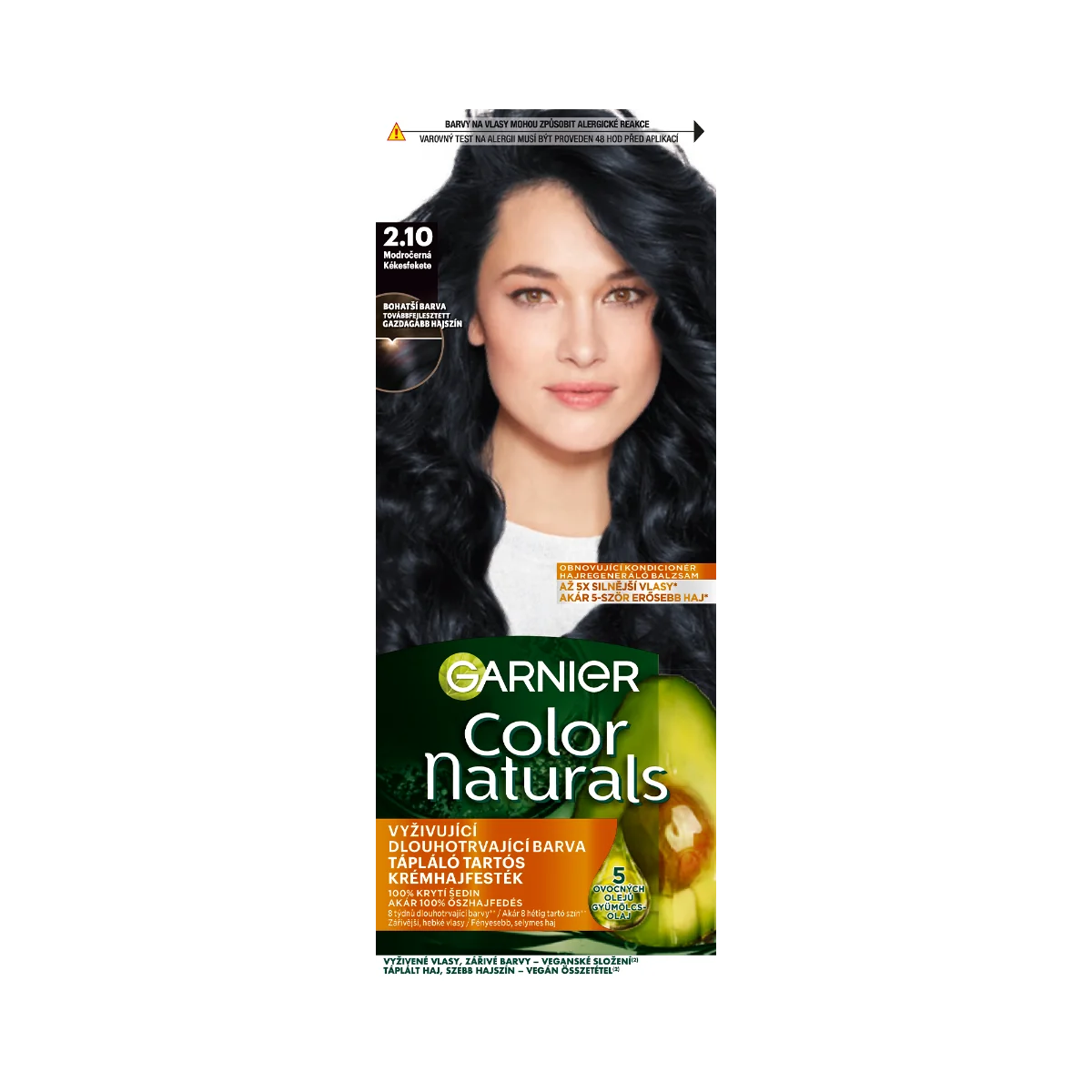 Garnier Color Naturals permanentná farba na vlasy 2.10 Modročierna 1×1 kus, farba na vlasy