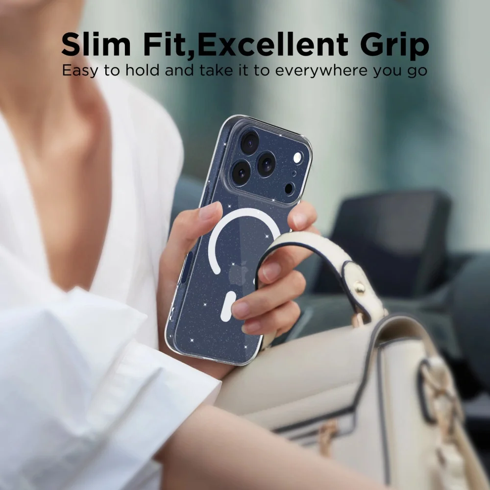 Tech-Protect FlexAir MagSafe kryt na iPhone 17 Pro, glitter