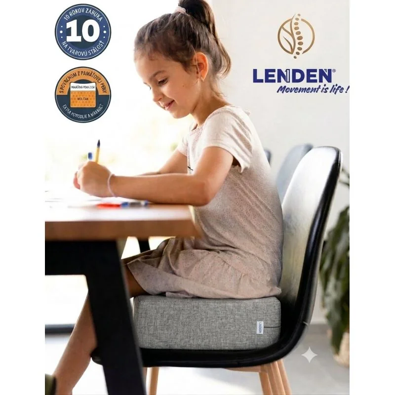 Ergonomicky vankúš na zvýšenie sedenia LENDEN - pre deti -Šedá