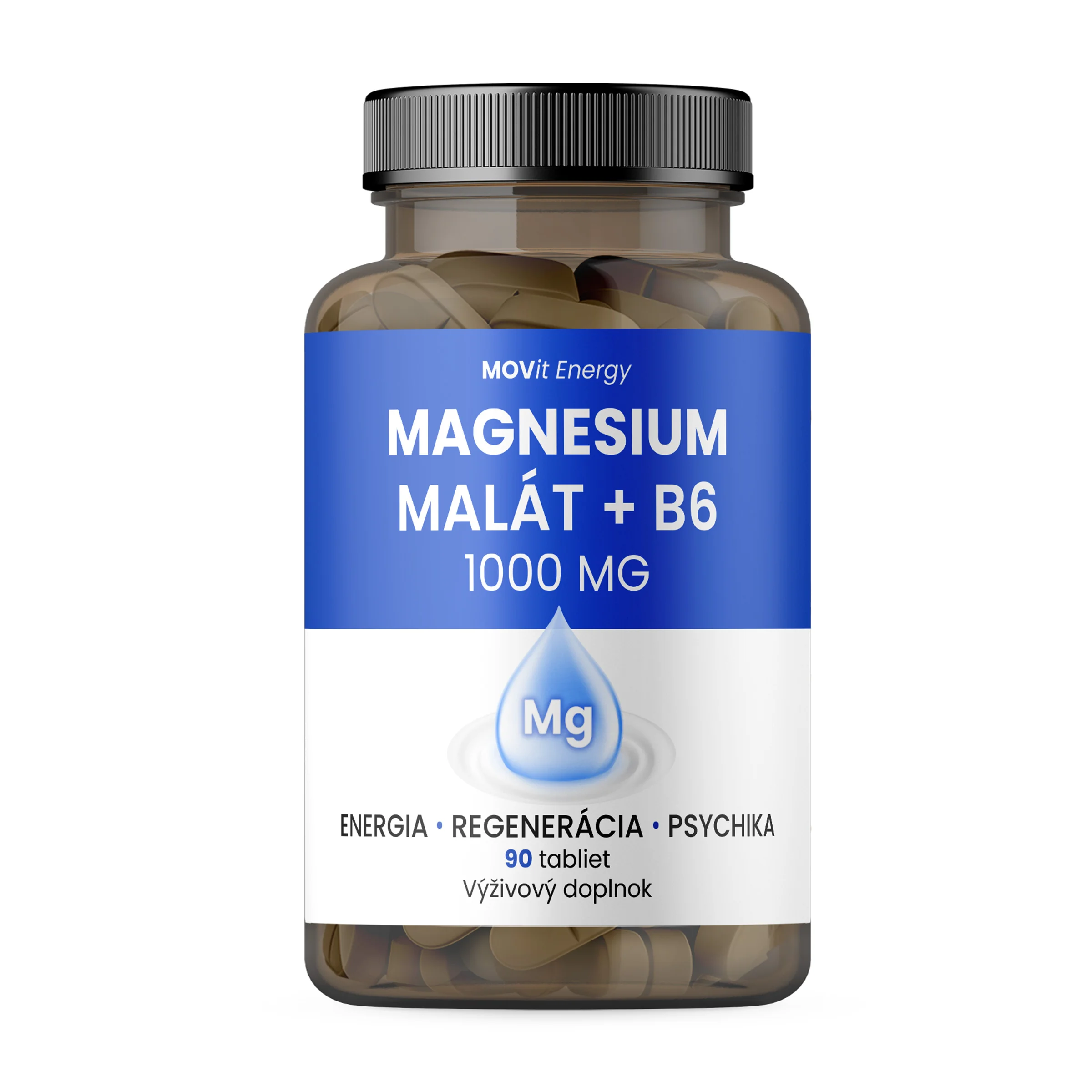 MOVit Magnesium Malát 1000 mg + B6 90 tbl