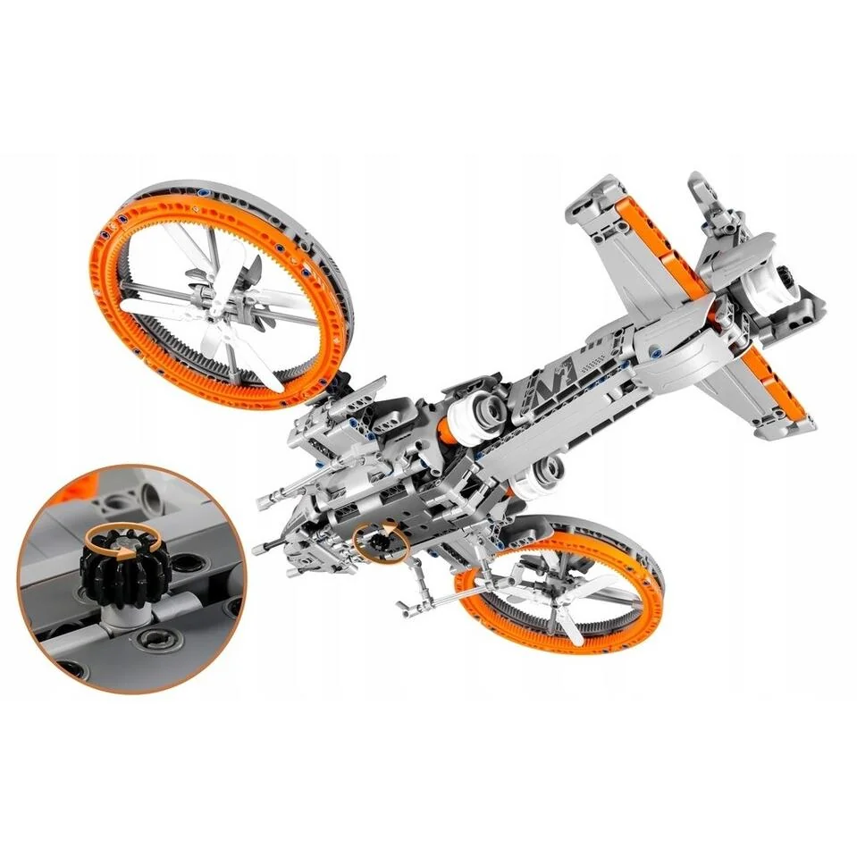 Vrtuľník mechanická stavebnica 817 dielikov