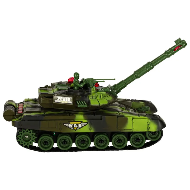 RC tank 2.4 GHz – lesný kamufláž, bitky tank vs. tank