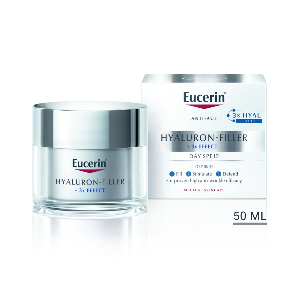 Eucerin HYALURON-FILLER denný krém proti vráskam pre suchú pleť 1x50 ml