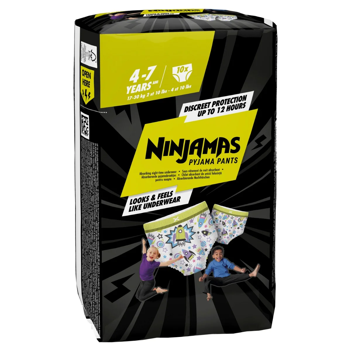 Ninjamas Pyžamové nohavičky Vesmírne lode, 10 Pyžamových Nohavičiek, 7 Rokov, 17kg-30kg 1×10 ks, plienkové nohavičky