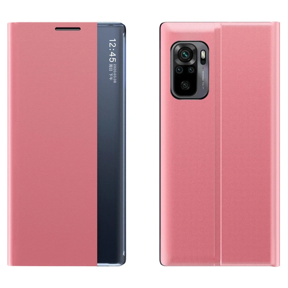 MG Sleep Case Smart Window knižkové púzdro na Xiaomi Redmi K40 / PocoF3 ružové
