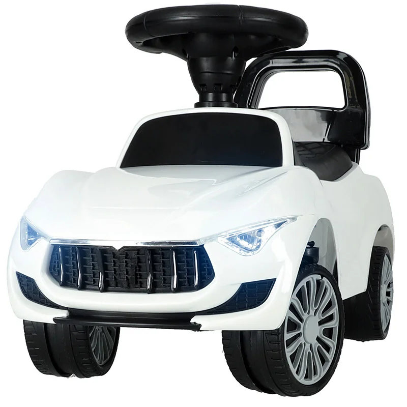 Odrážadlo detské auto biele zo zvukmi a svetlami KX4411