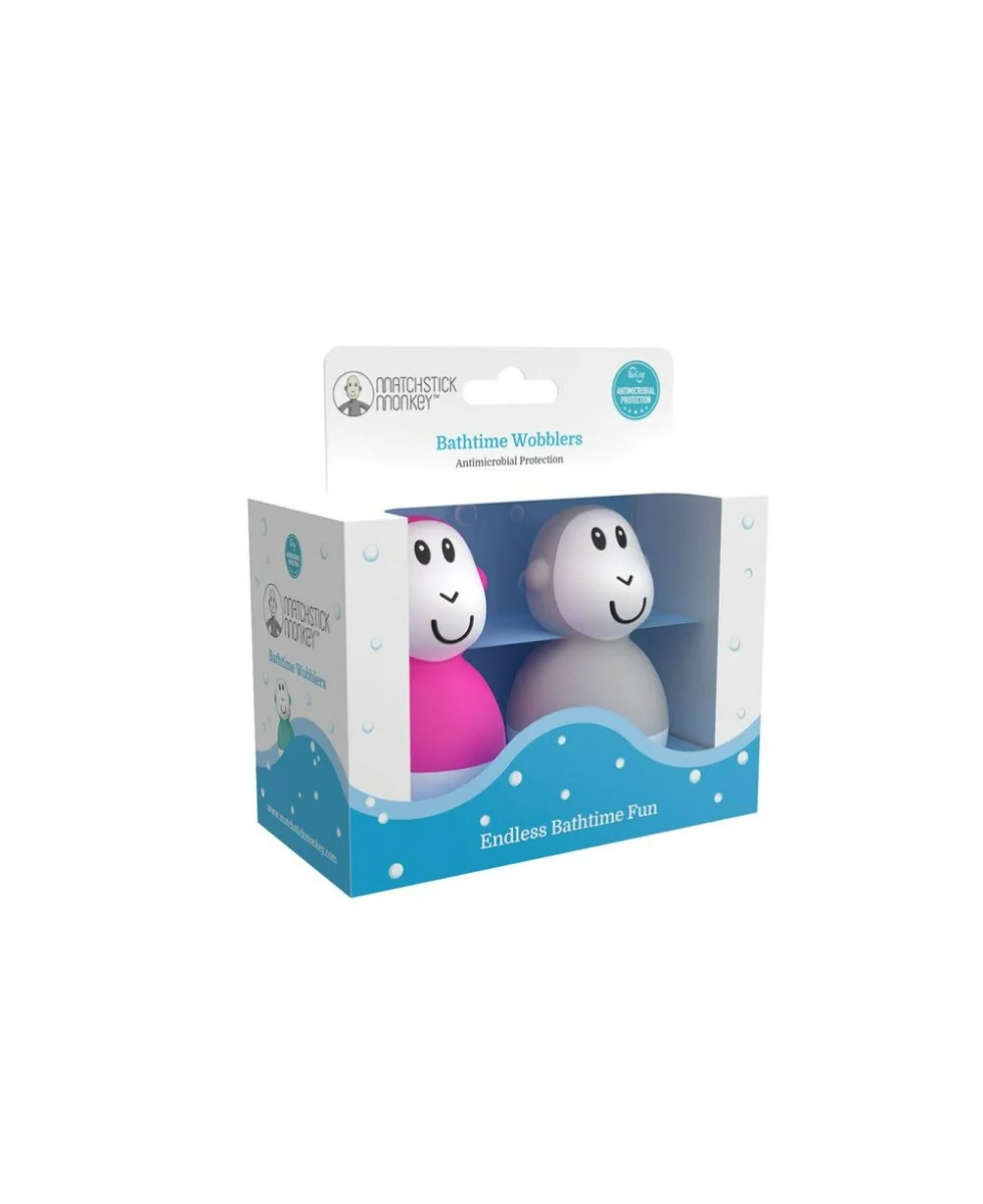 MATCHSTICK MONKEY Hračka do vody - wobbler - pink/ cool grey 1×2 ks, hračka pre deti do vody