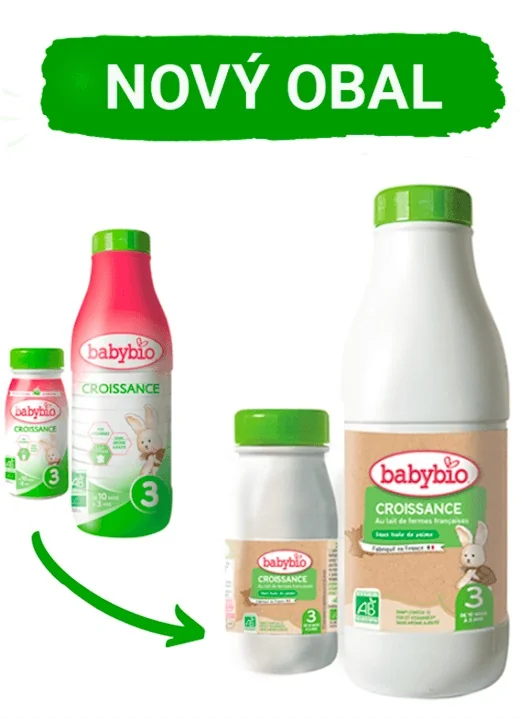 BABYBIO Croissance 3 tekuté dojčenské bio mlieko (0,25 l) 1×250 ml, tekuté dojčenské mlieko