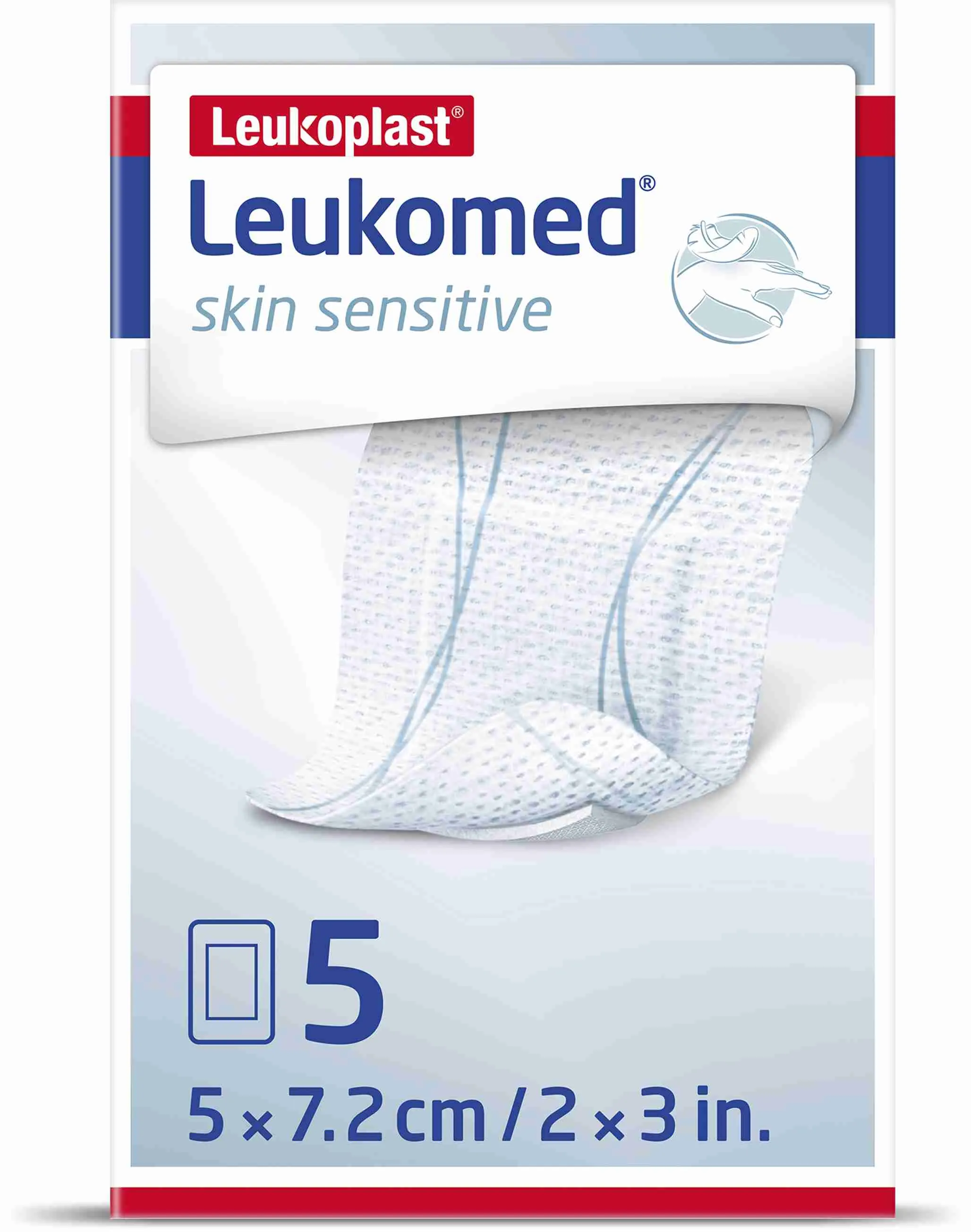 LEUKOPLAST LEUKOMED SKIN SENSITIVE 1×5ks, textilná náplasť s vankúšikom