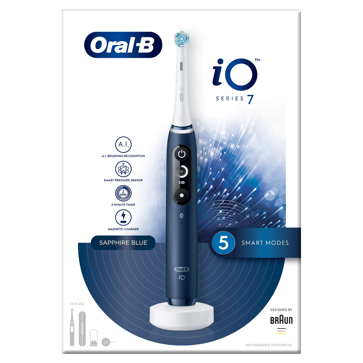 Oral B iO Series 7 Blue Elektrická zubná kefka