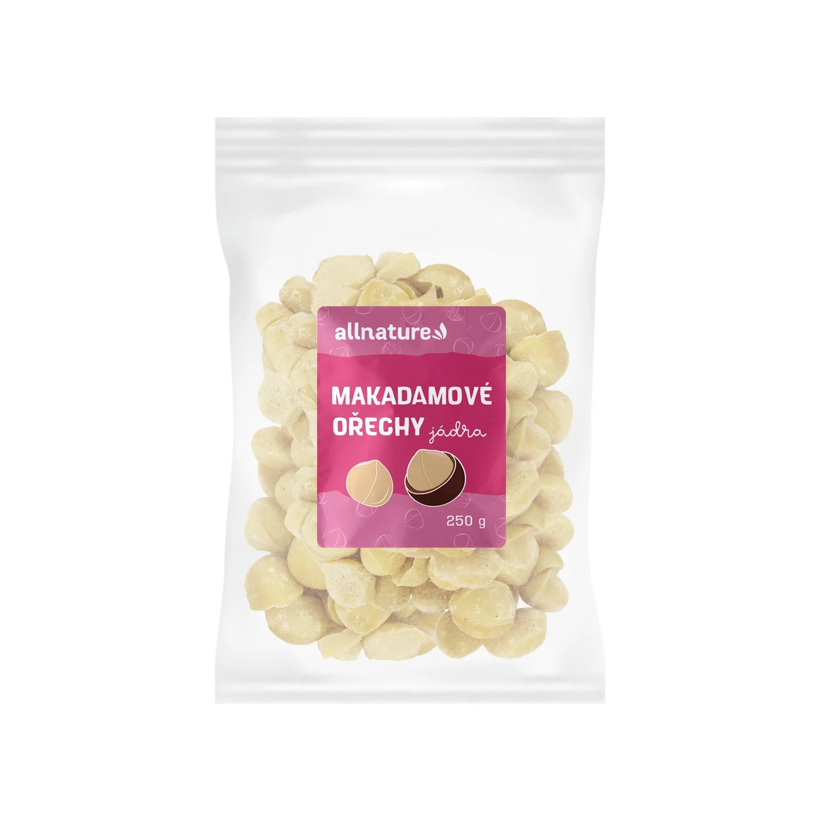 Allnature Makadámové Orechy 250g 1×250 g, makadámové orechy
