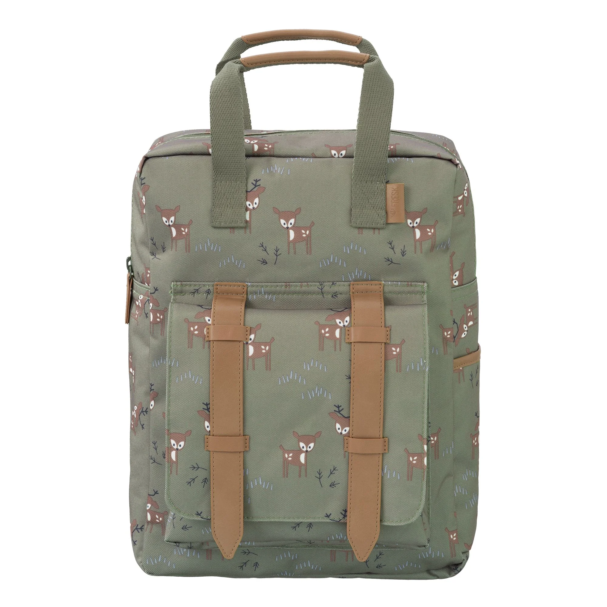 FRESK Detský Ruksak Deer Olive 1×1 ks, ruksak
