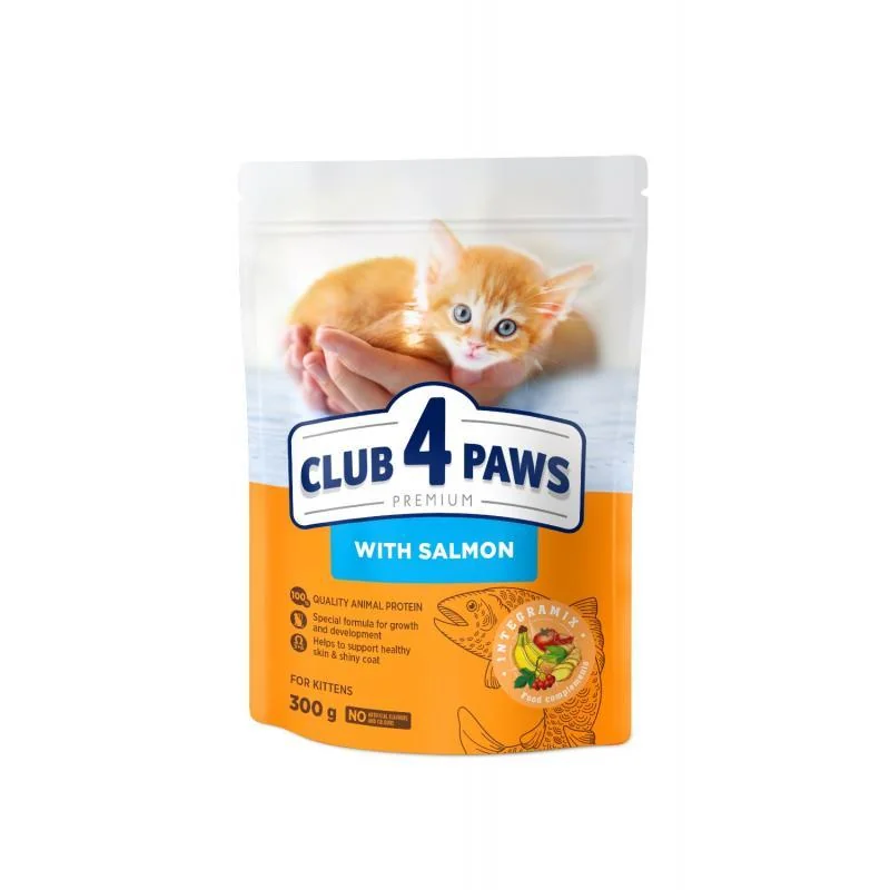 CLUB 4 PAWS Premium pre mačiatka s lososom 300 g (4743)
