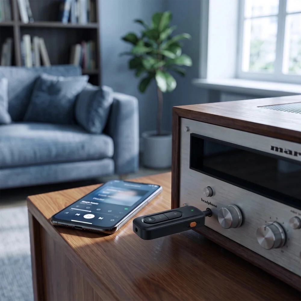 Tech-Protect AU03 Bluetooth audio adaptér, čierny