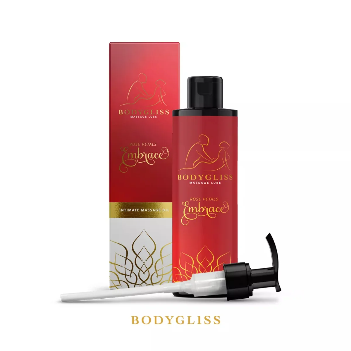 Silikónový masážny olej Rose Petals (150 ml)