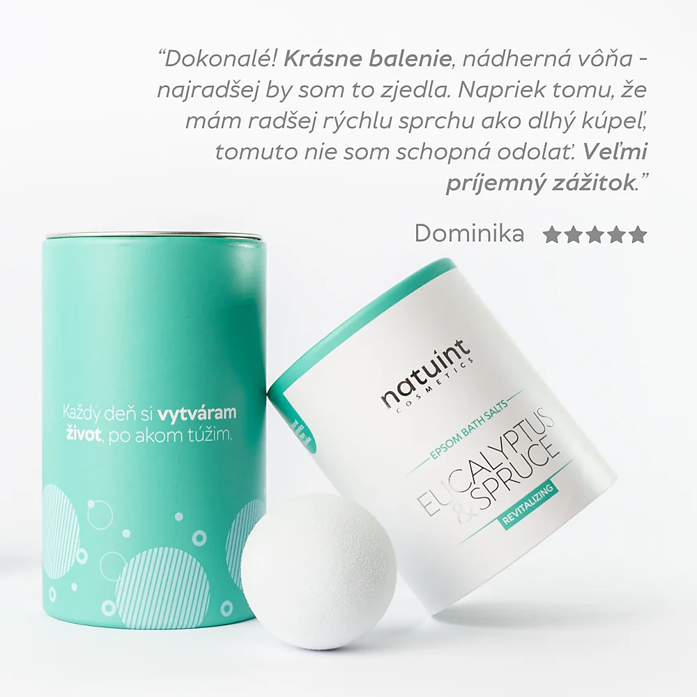 Natuint - Revitalizujúci soľný kúpeľ  Smrek - Eukalyptus Revitalizing  Epsom Bath Salts  with Eucalyptus & Spruce