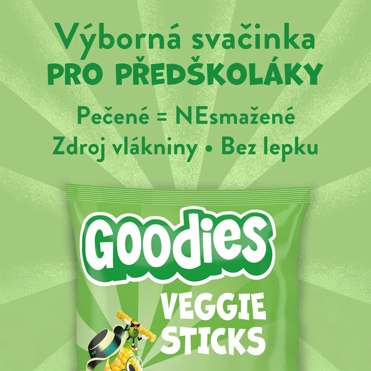 Goodies zeleninové tyčinky 1×30 g, tyčinka