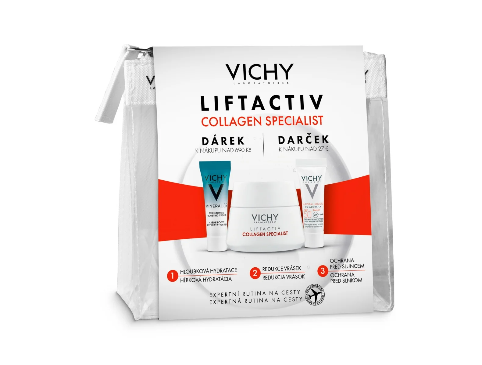BENEFIT - Vichy Darčeková taštička Liftactiv Specialist 1×1ks, darčeková taštička kozmetiky