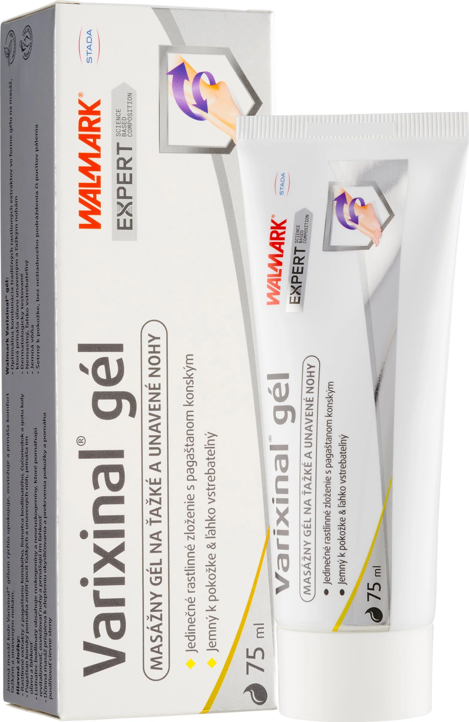 WALMARK Varixinal gél 1×75 ml, masážny gél na ťažké a unavené nohy