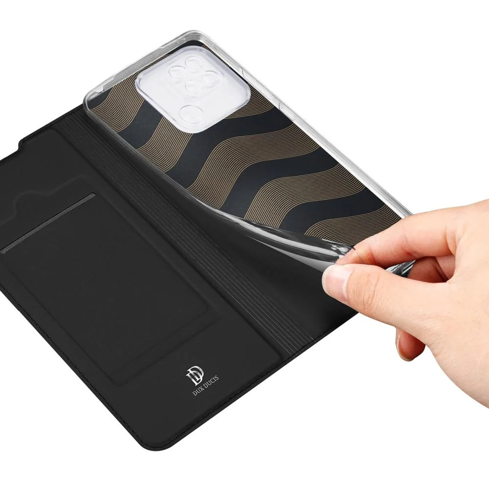 Dux Ducis Skin Pro knižkové kožené puzdro na Xiaomi Redmi 10C zlaté