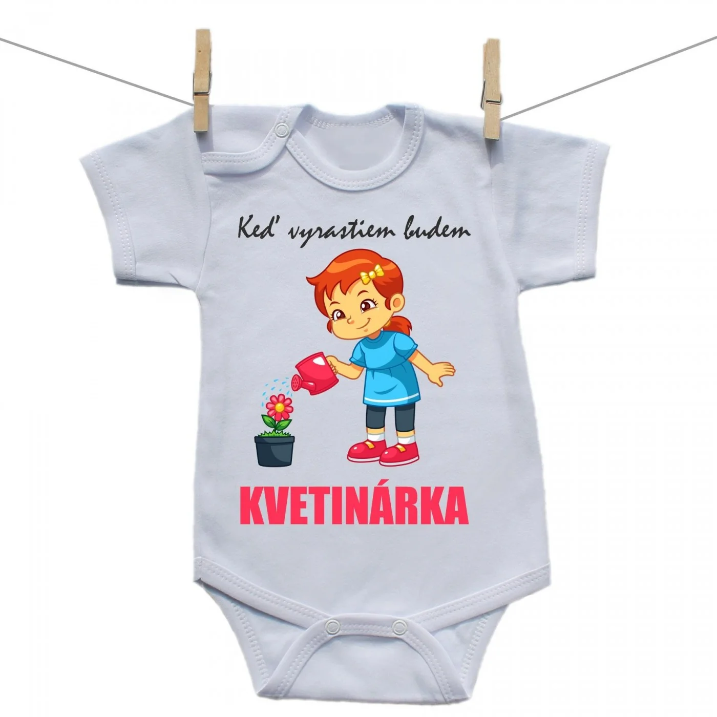 Boodyy Body s krátkym rukávom Keď vyrastiem budem kvetinárka Veľkosť: 62