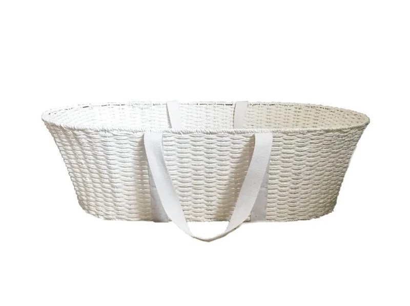 AHOJBABY Mojžišov košík pre bábätko Paper Dream white + matrac 1×1 ks, mojžišov košík