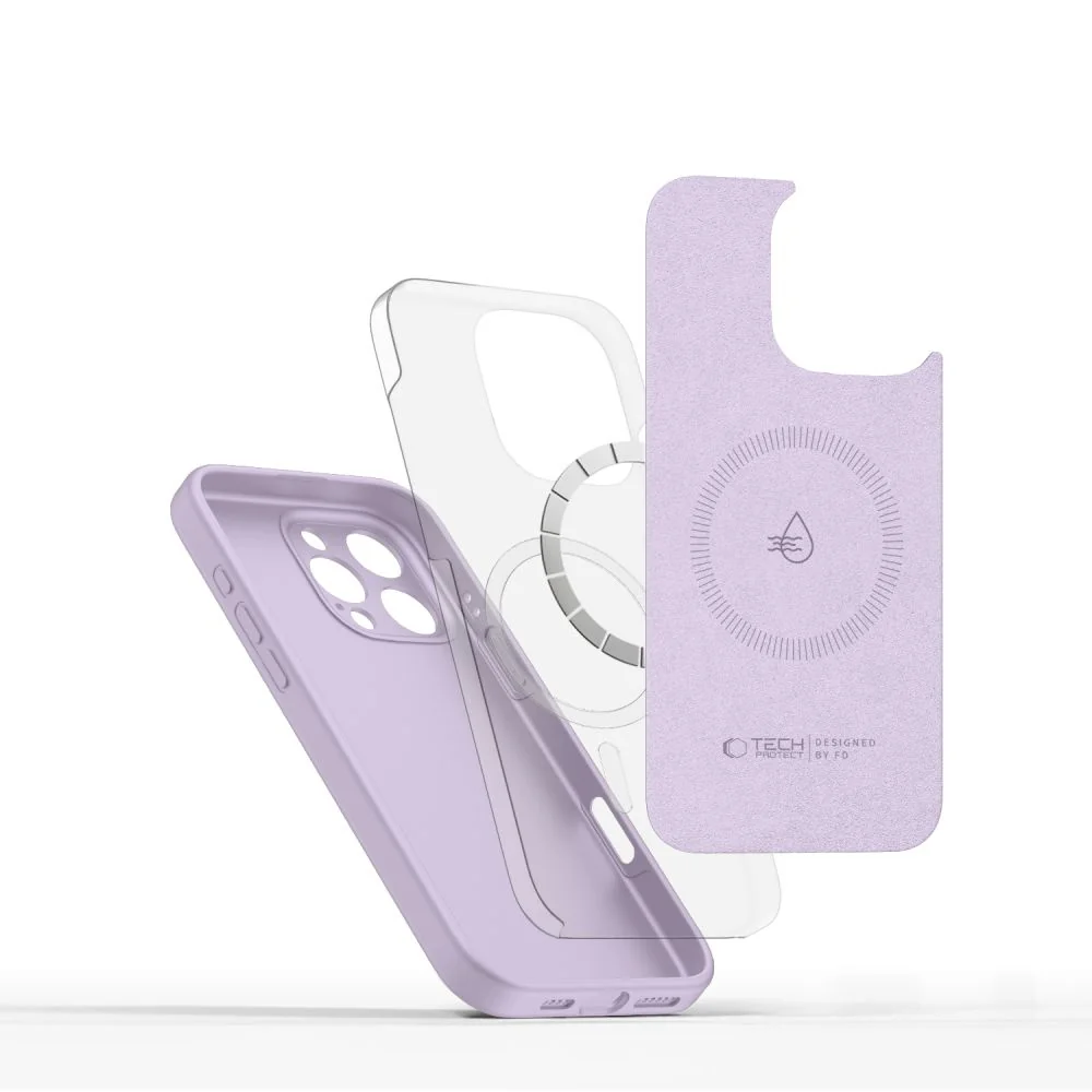 Tech-Protect Liquid Silicone MagSafe kryt na iPhone 16 Pro Max, fialový ý