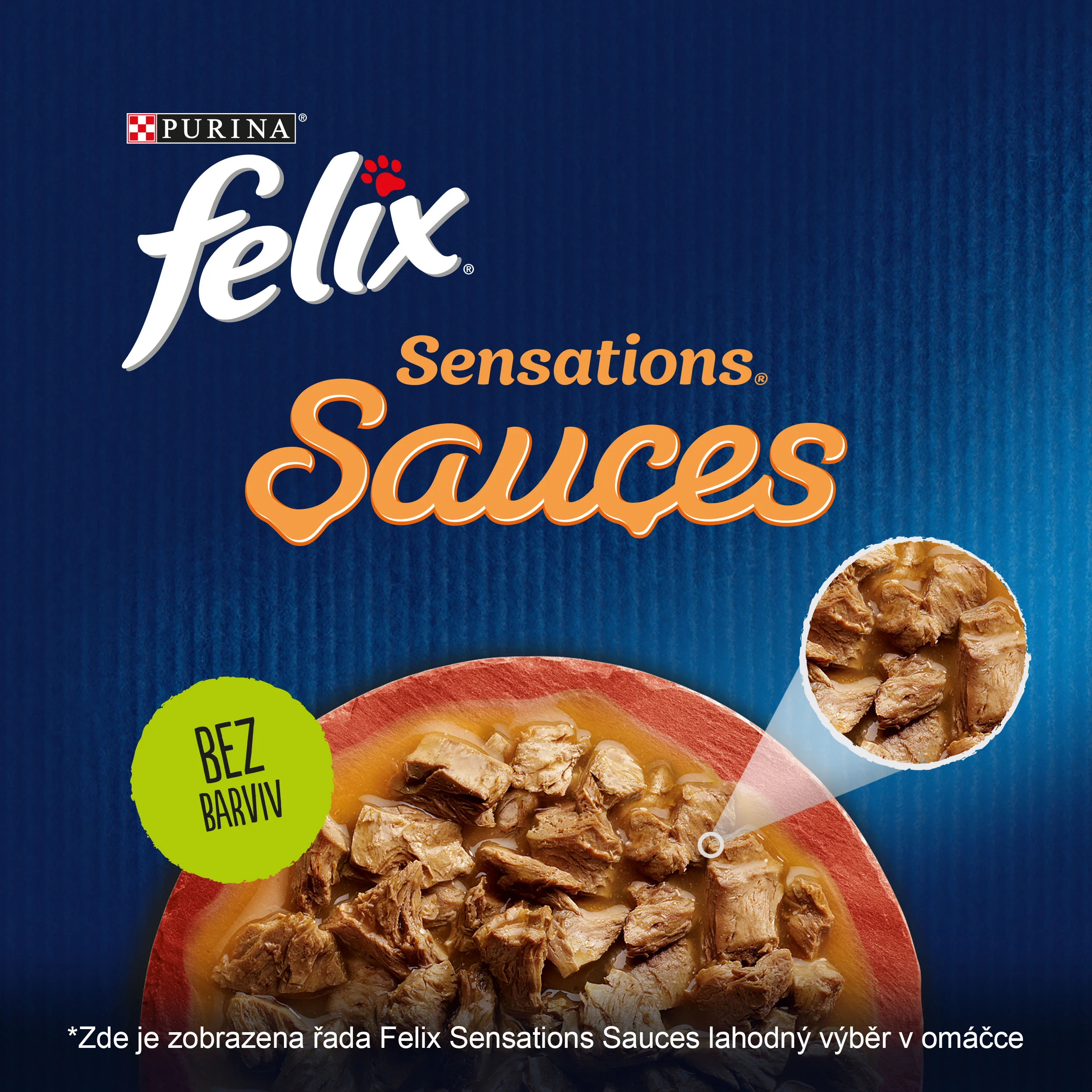 Felix Sensations Sauces kapsičky pre mačky hovädzie, jahňacie, morka, kačacie v omáčke 12×85 g 12×85 g, kapsičky pre mačky