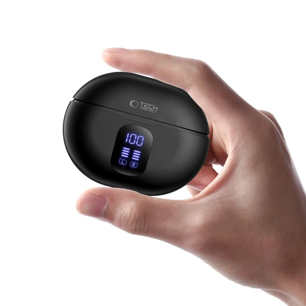 Tech-Protect Ultraboost Pro G2 TWS bezdrôtové slúchadlá, čierne