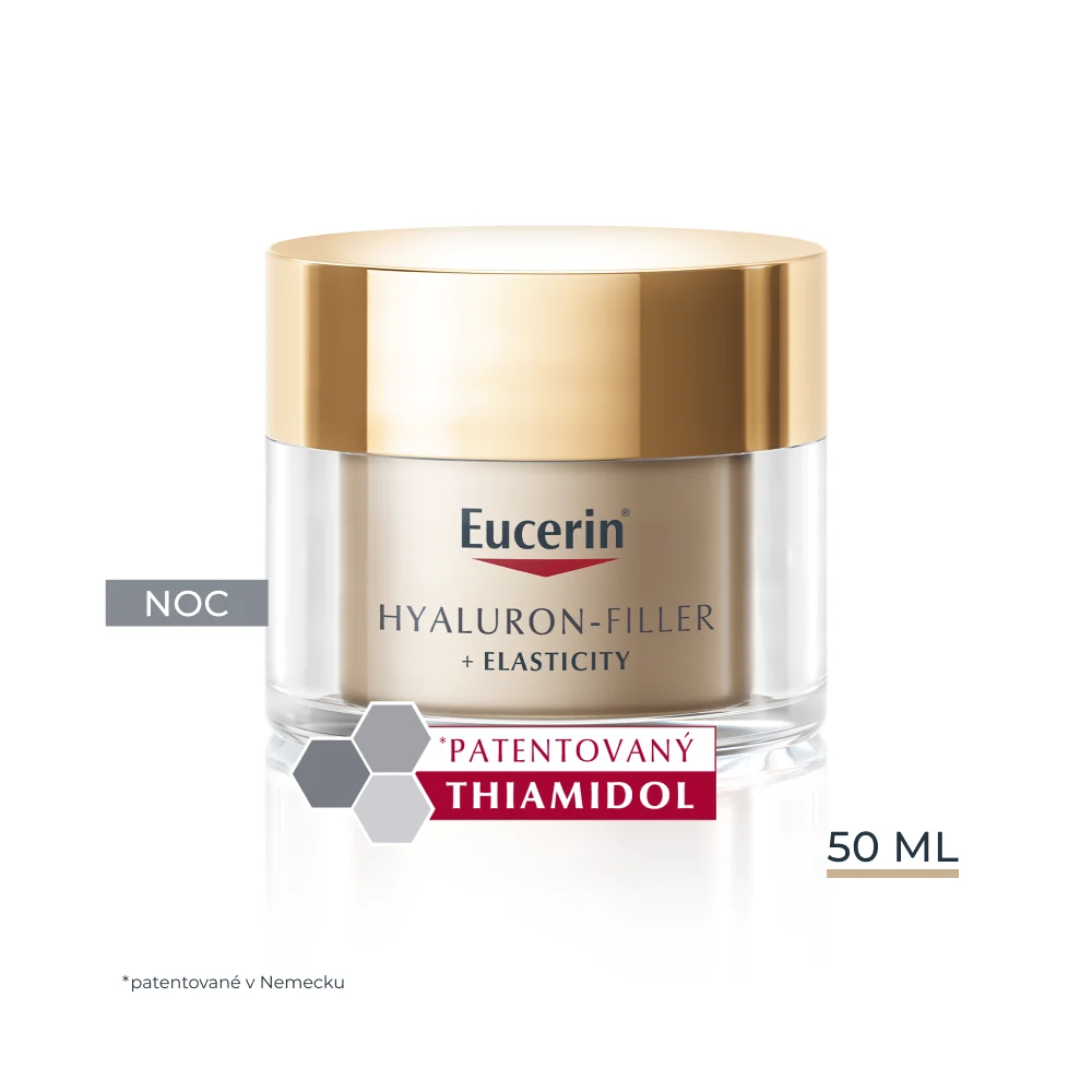 Eucerin HYALURON-FILLER + ELASTICITY Nočný krém 1×50 ml, vyplnenie vrások