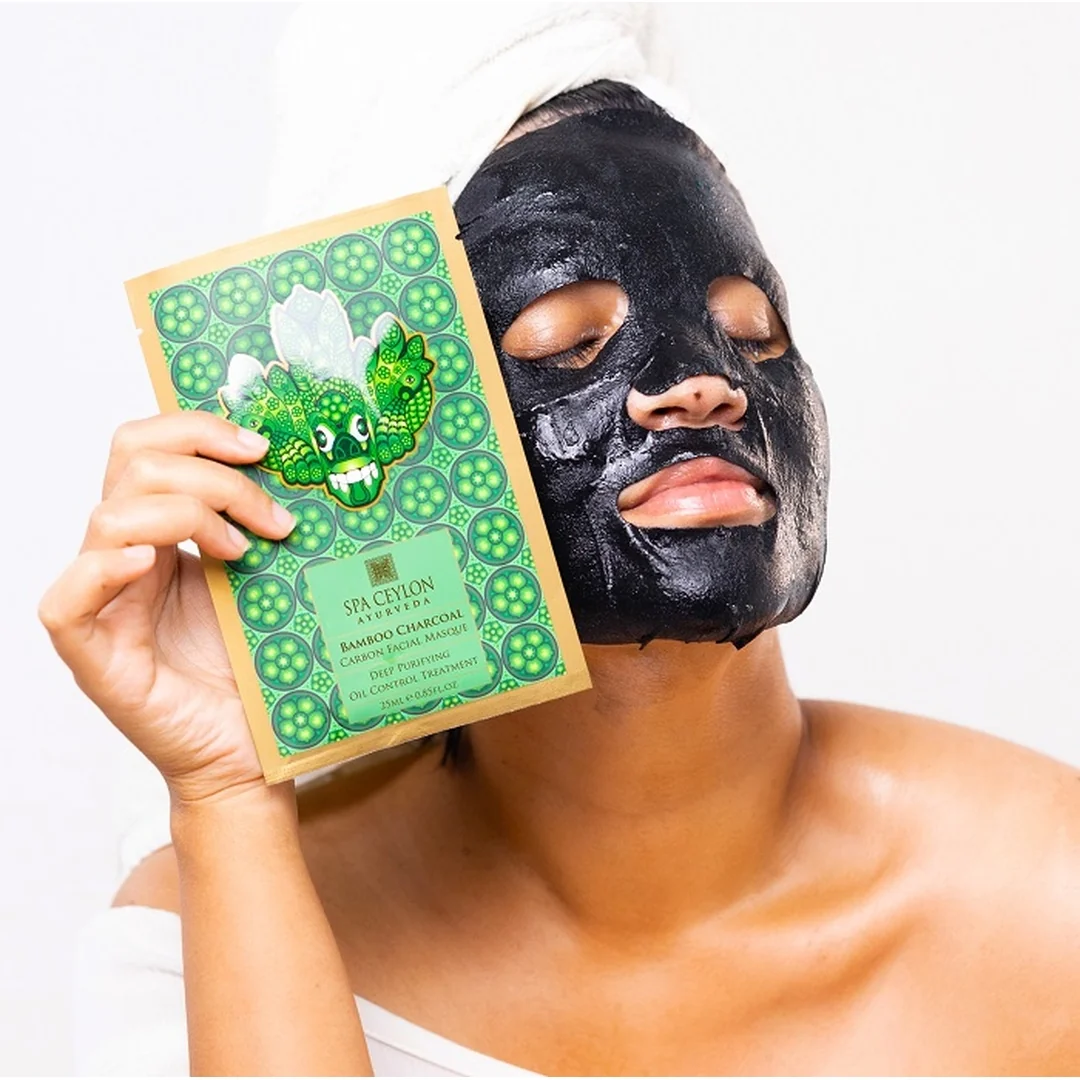 Uhlíková pleťová maska Bamboo Charcoal 25 ml, na čistenie