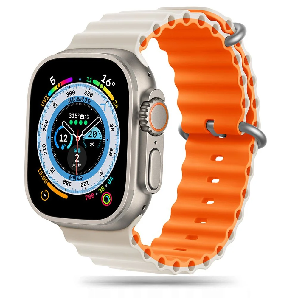 Tech-Protect Iconband Pro remienok na Apple Watch 42/44/45/49mm starlight / orange