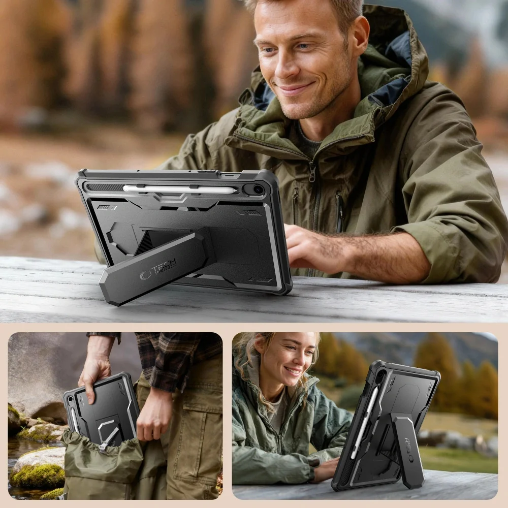Tech-Protect Kevlar kryt na Samsung Galaxy Tab S9 11'' / S10 FE / S10 Lite 10.9'', čierne Lite 10.9'', čierne