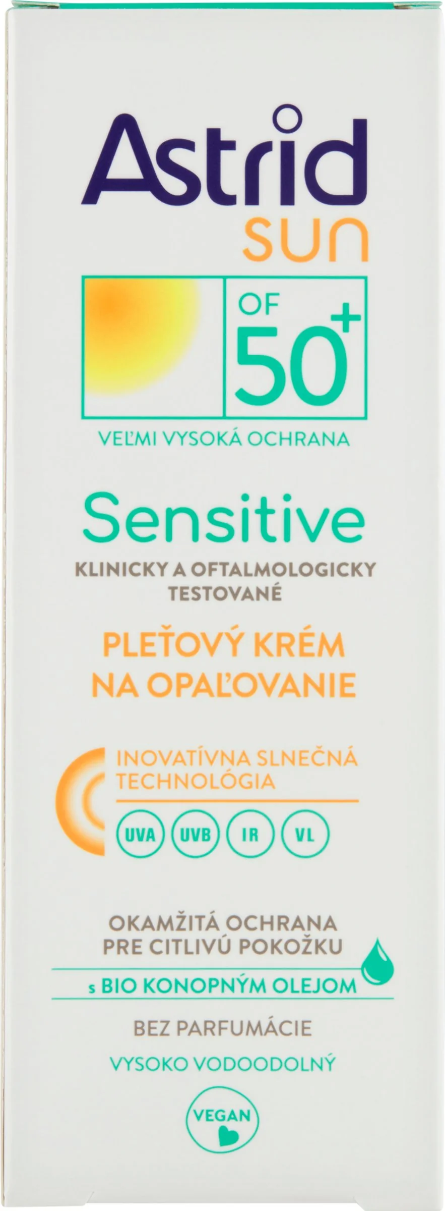 ASTRID SUN SENSITIVE Pleťový krém OF 50+ 1x50 ml, pleťový krém