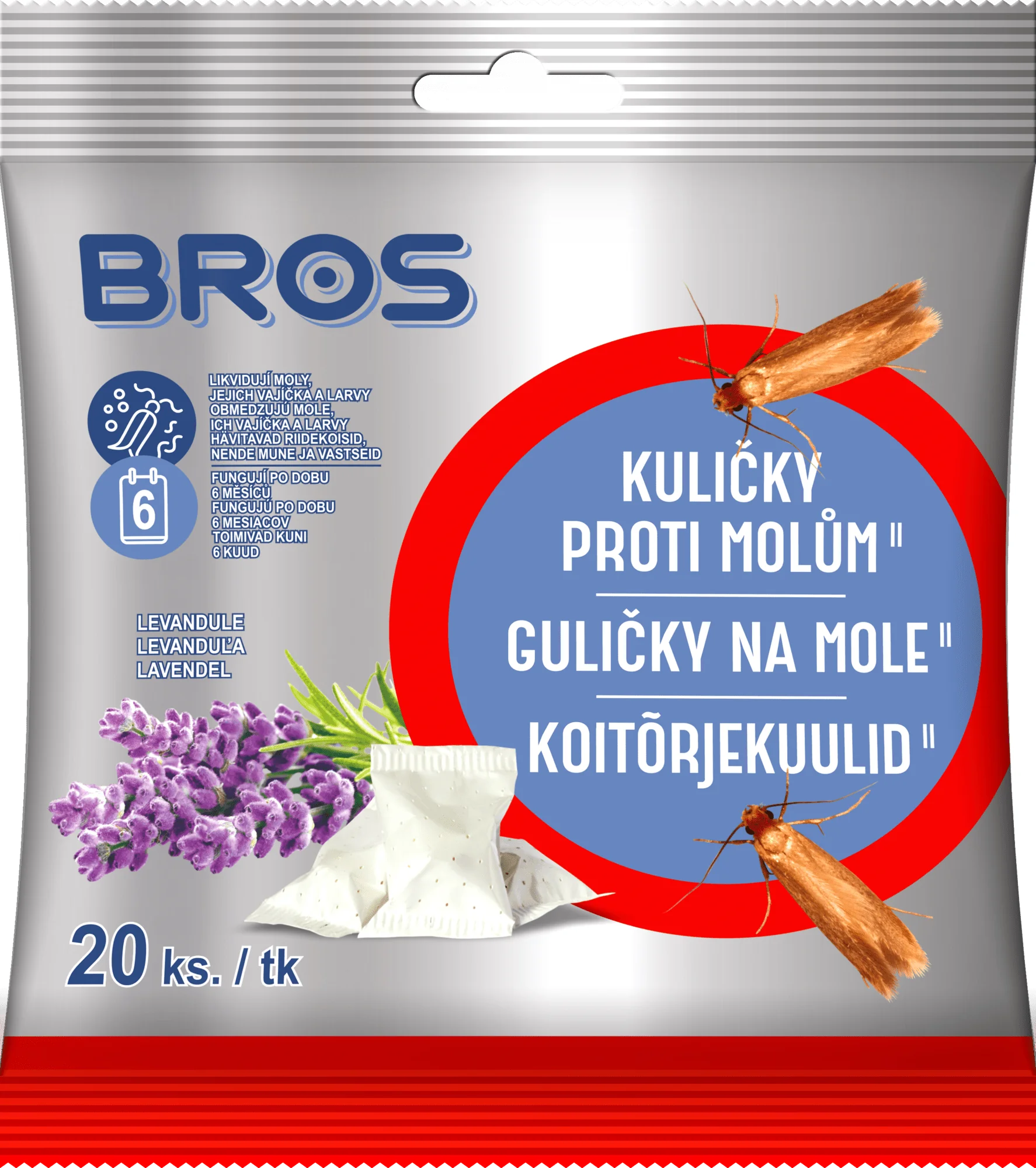 Bros guličky proti molám levandulové 20ks