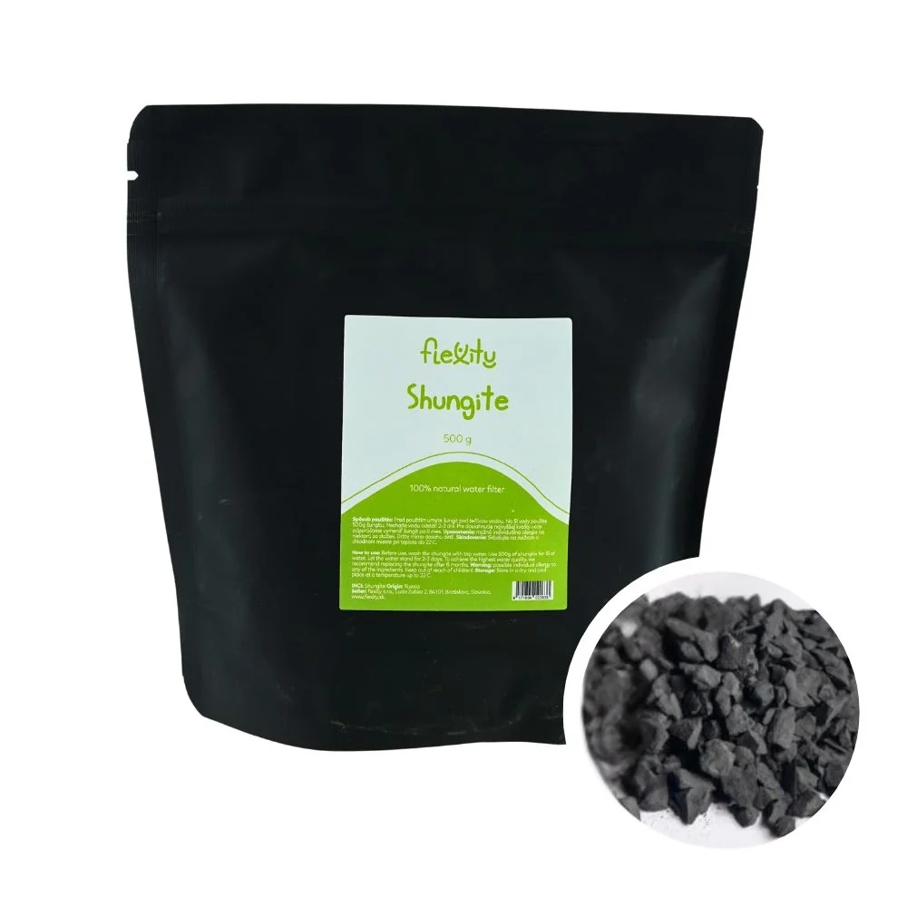 Flexity minerál šungit drť - prírodný filter vody 500g