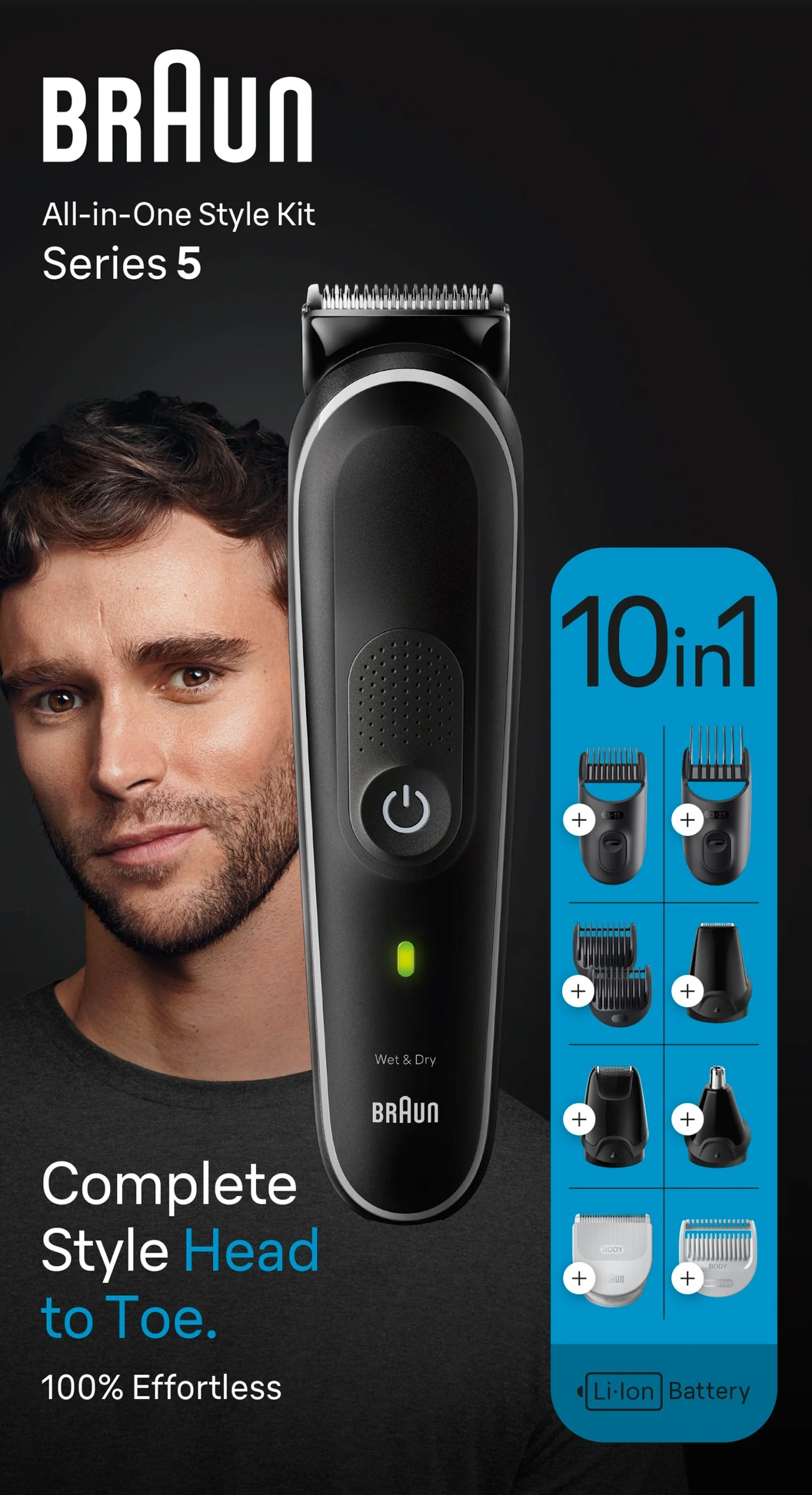 BRAUN MGK 5440 Black 1×1 ks, Multifunkčný zastrihávač
