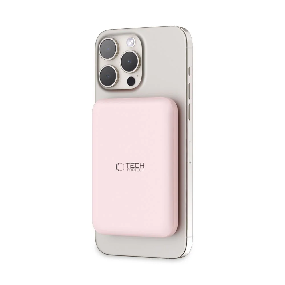 Tech-Protect PB10 LifeMag MagSafe Power Bank 5000mAh, ružové