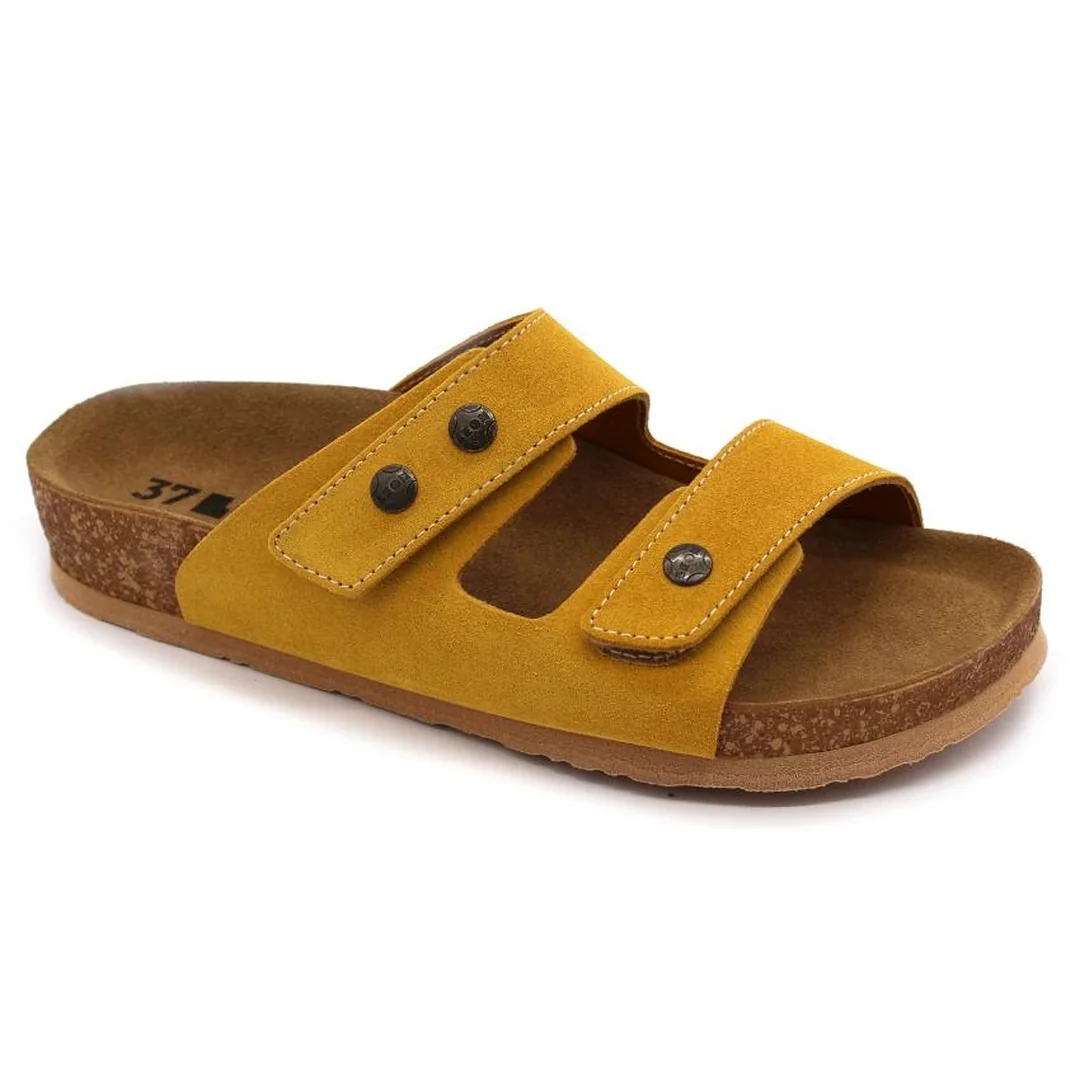 Leon 4050 Dámska zdravotná korková obuv s prackou 41 - 26cm, žltá, 2,0 cm