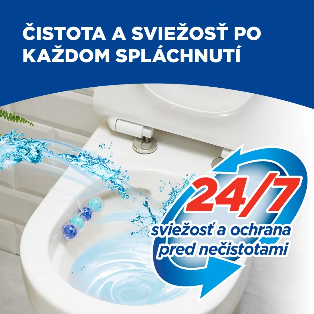 Bref Power Aktiv tuhý WC blok Ocean 3×50 g, WC blok