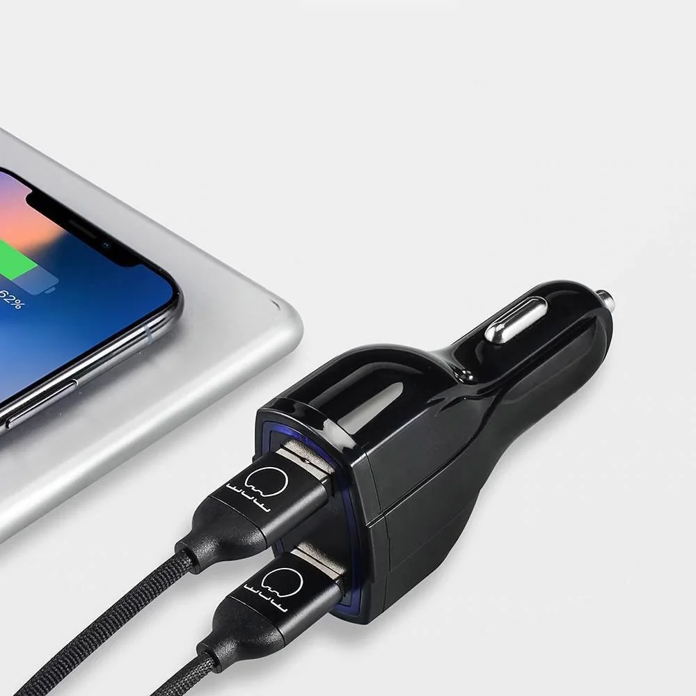 MG Universal autonabíjačka 2x USB / USB C QC3.0, čierna