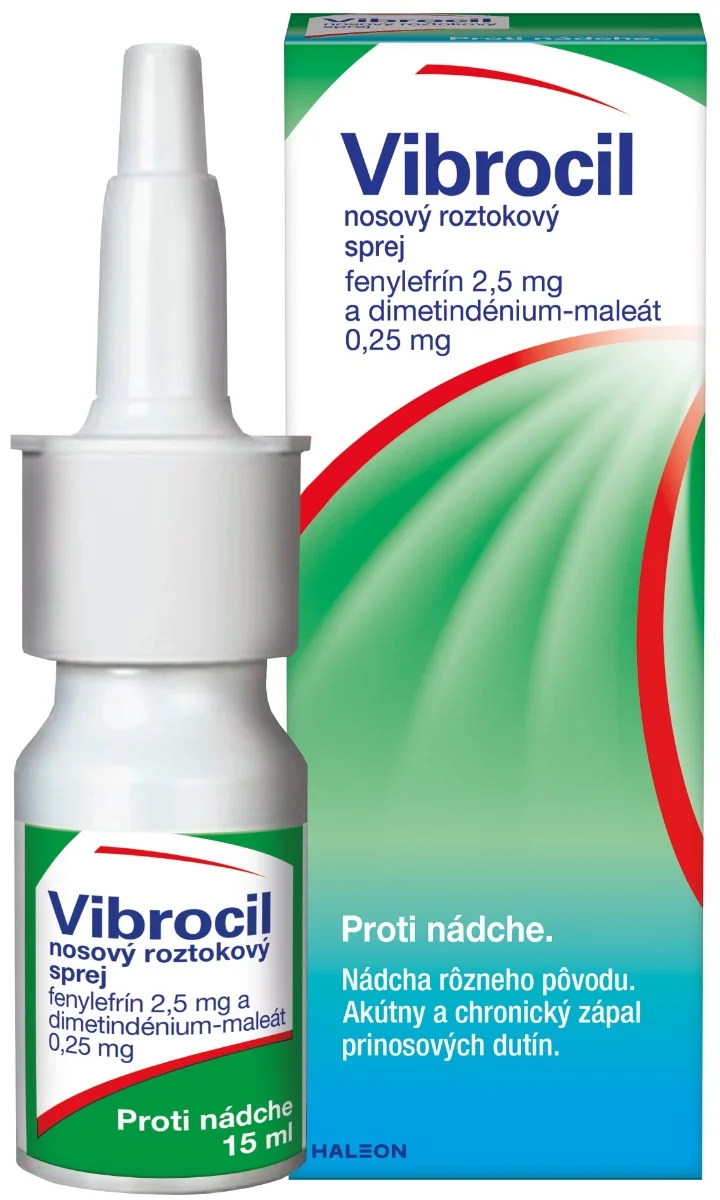Vibrocil nosový sprej 1x15 ml, nosový sprej na alergickú nádchu