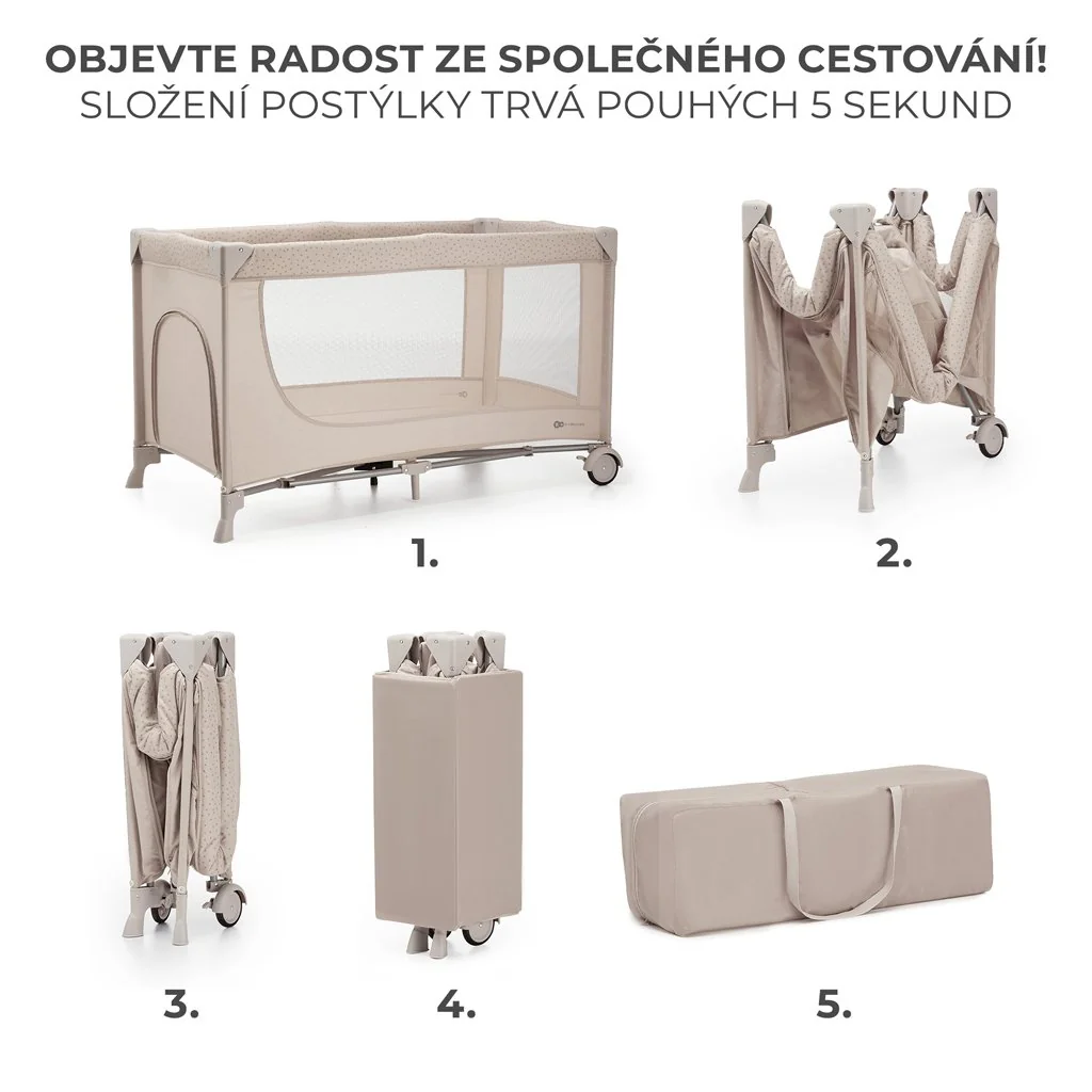 Postieľka cestovná Joy 2 Beige