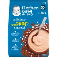 Gerber Cereal Mliečna KAŠA Dobrú noc Kakaová; (od ukonč. 10. mesiaca)