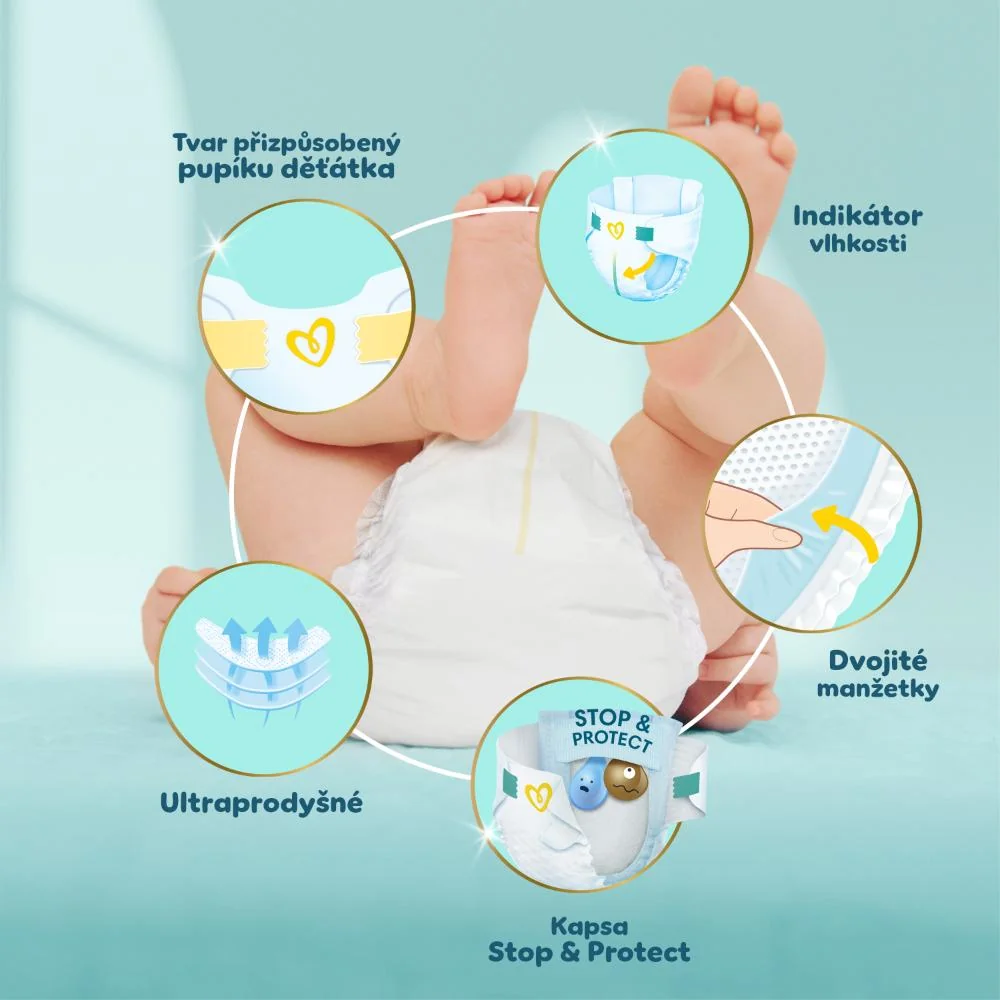 Pampers Premium Care detské plienky, veľkosť 3, 6kg-10kg 40 ks