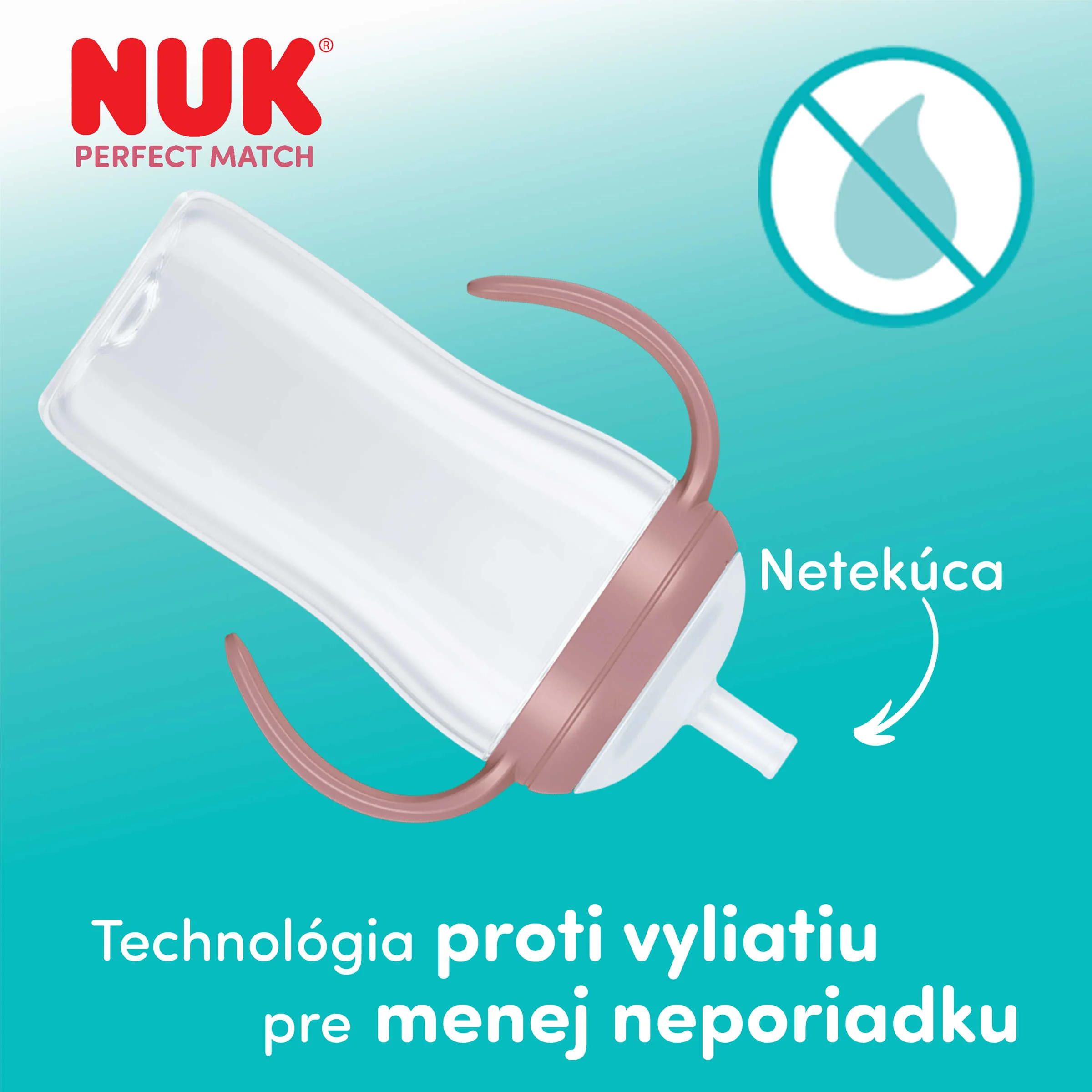 NUK flaša na uč. Perfect Match slamka BEAR 260 ml 1 ks