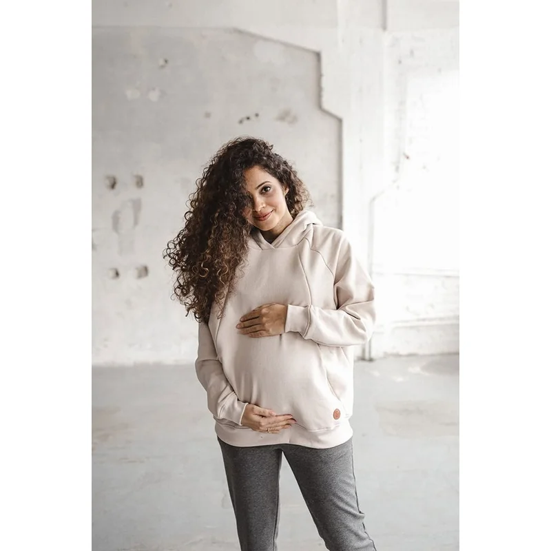 Tehotenská a dojčiaca mikina Motherhood oversize milk & love