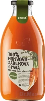 Zdravo 100% MRKVOVO-JABLKOVÁ ŠŤAVA 1×750 ml, zmes štiav